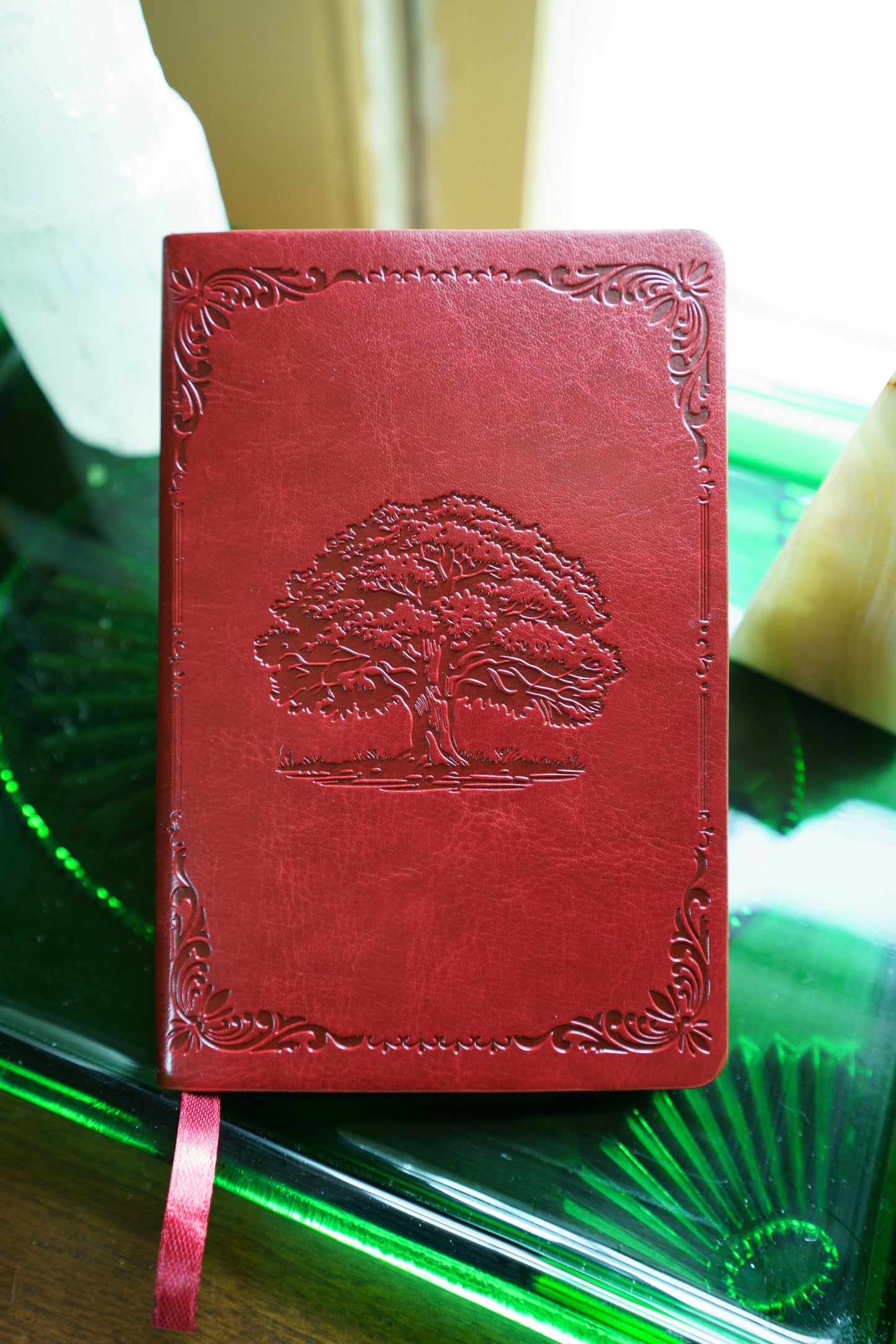 Red Leather A6 Journal
