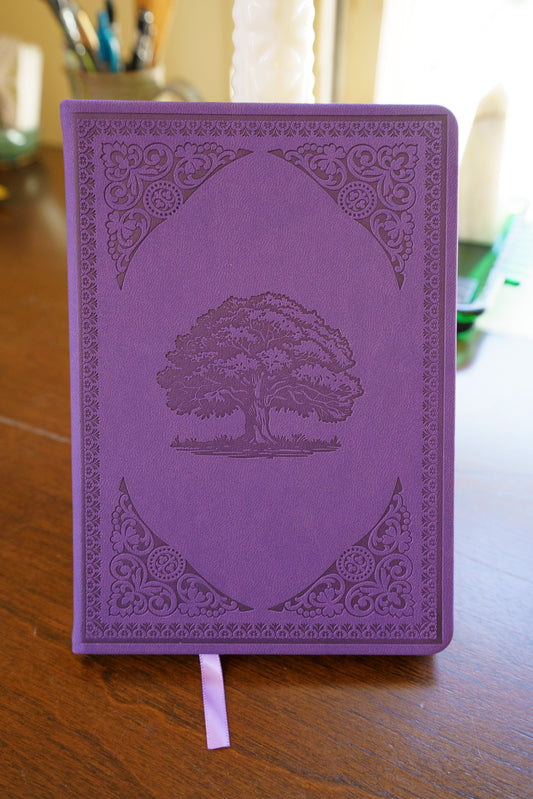 Purple Leather B6 Journal - Gold Edges
