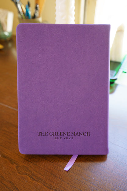 Purple Leather B6 Journal - Gold Edges